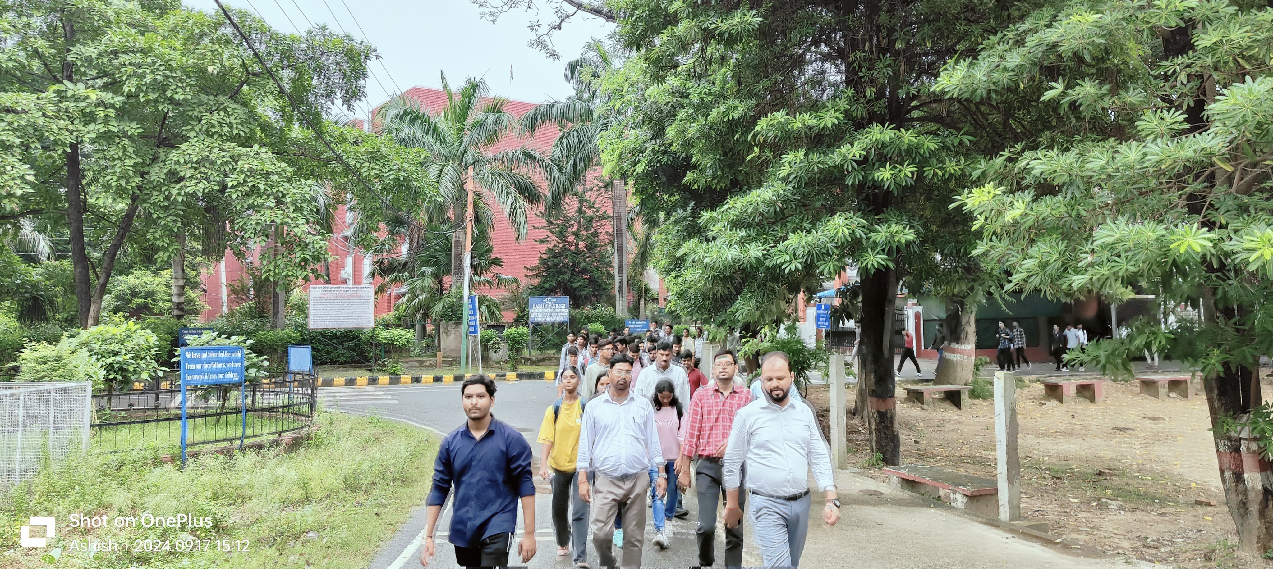 Campus exploration with newly admitted students under orientation Programme, Sept 2024